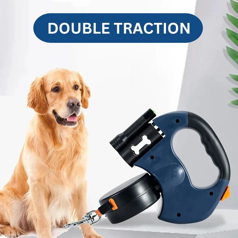 PetVera™ Innovative Dual Dog Leash - Tangle-Free Design with LED Light & 360° Swivel Feature