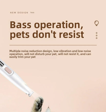 PetVera™ Waterproof LED Light Dog & Cat Foot Shaver