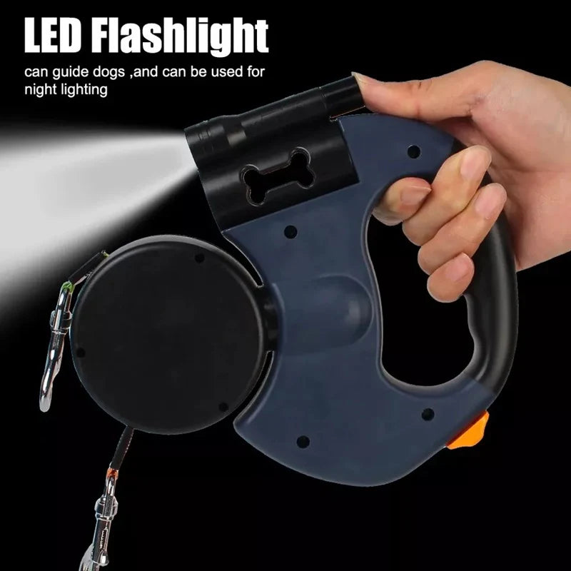 PetVera™ Innovative Dual Dog Leash - Tangle-Free Design with LED Light & 360° Swivel Feature