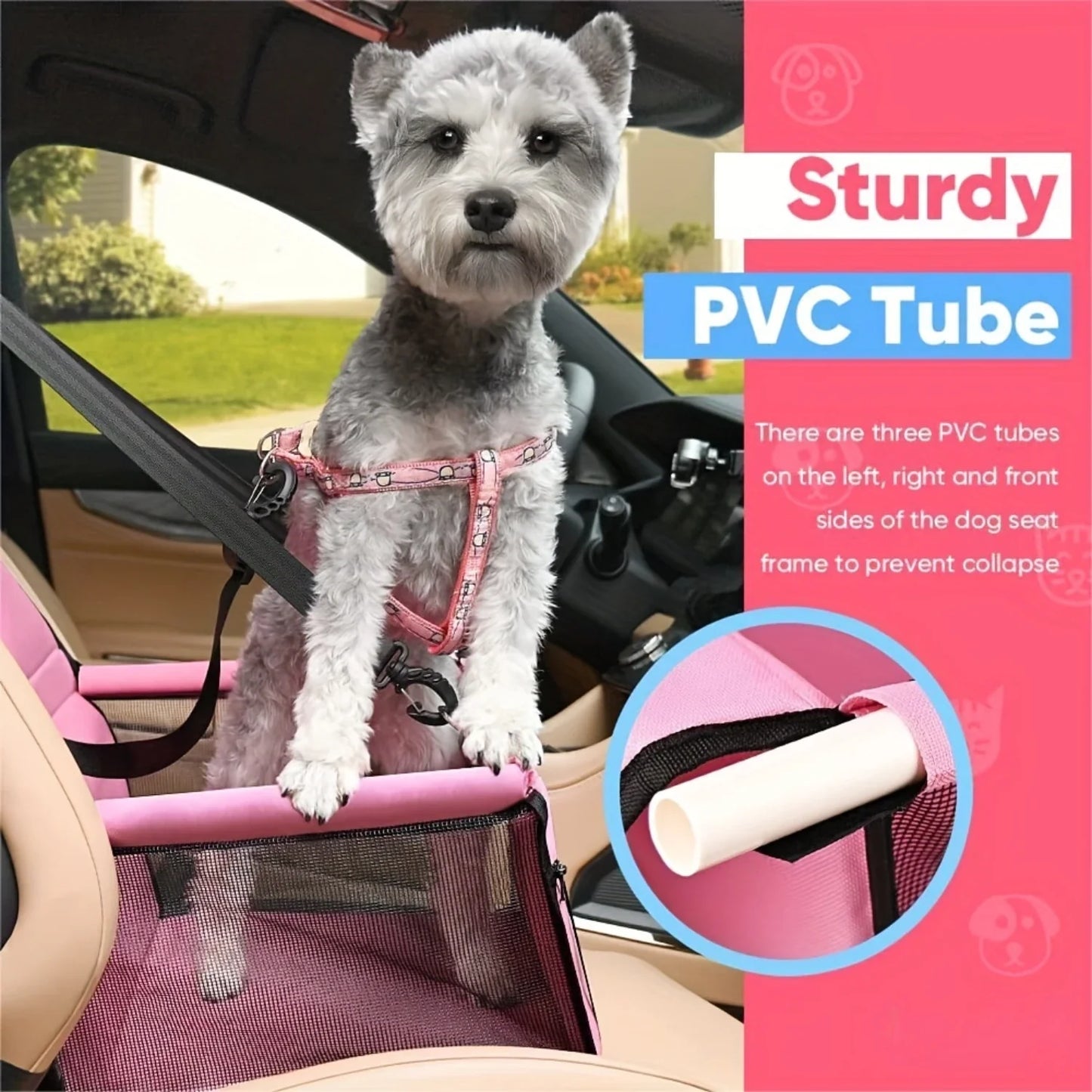 PetVera™ Waterproof Dog Seat Carrier